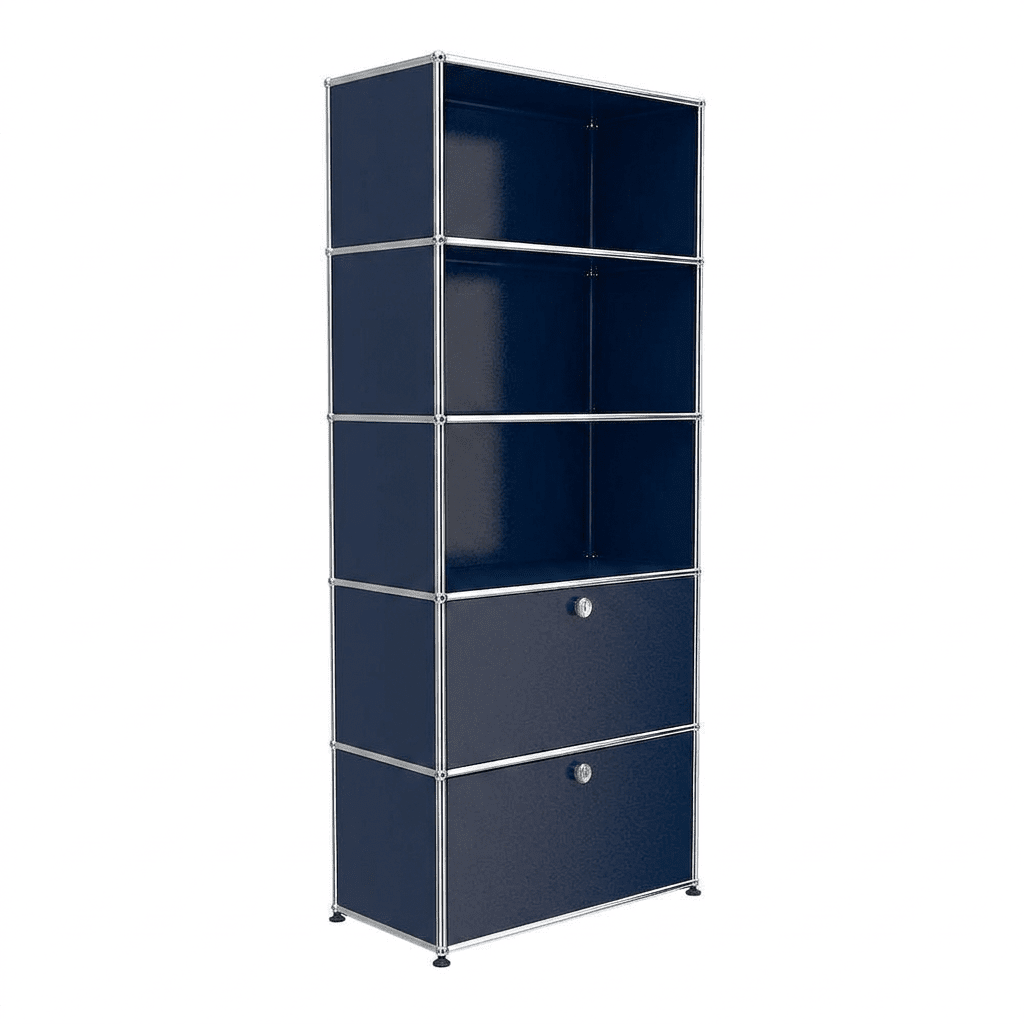USM Haller shelving R1 office USM Steel Blue