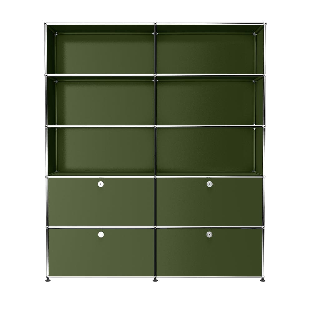 USM Haller Shelving R2 office USM Olive Green