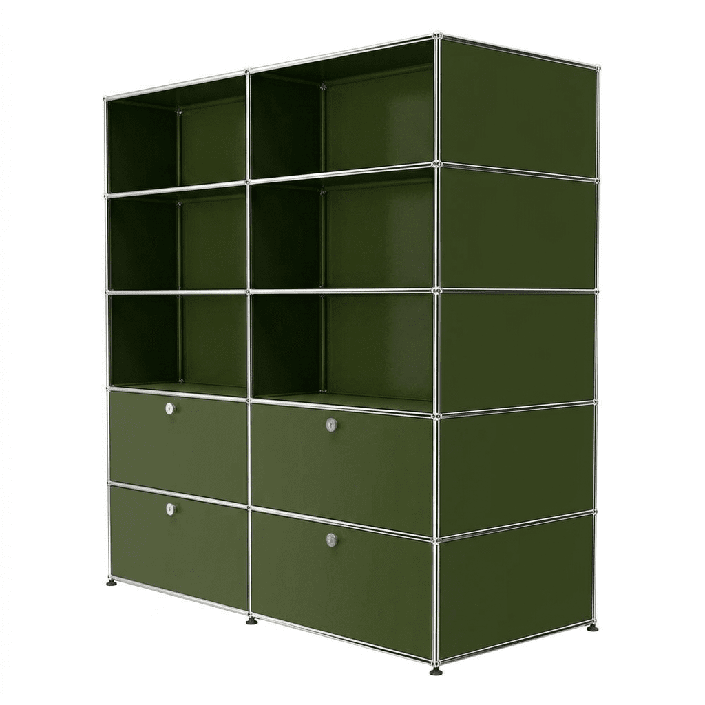 USM Haller Shelving R2 office USM Olive Green