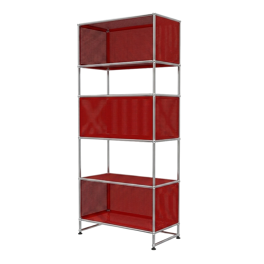 USM Haller Shelving RE119 storage USM Ruby Red