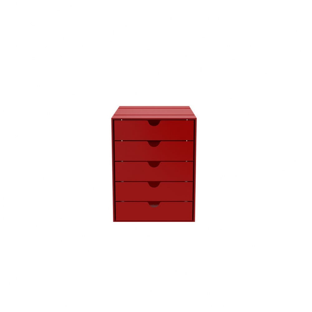 USM Inos organizing box set, 5 drawers storage USM Ruby Red