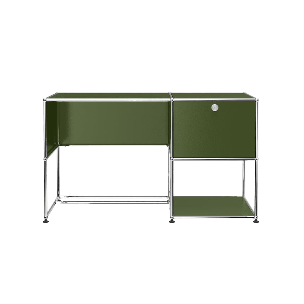 USM Haller Custom Desk Unit - A1 storage USM Olive Green