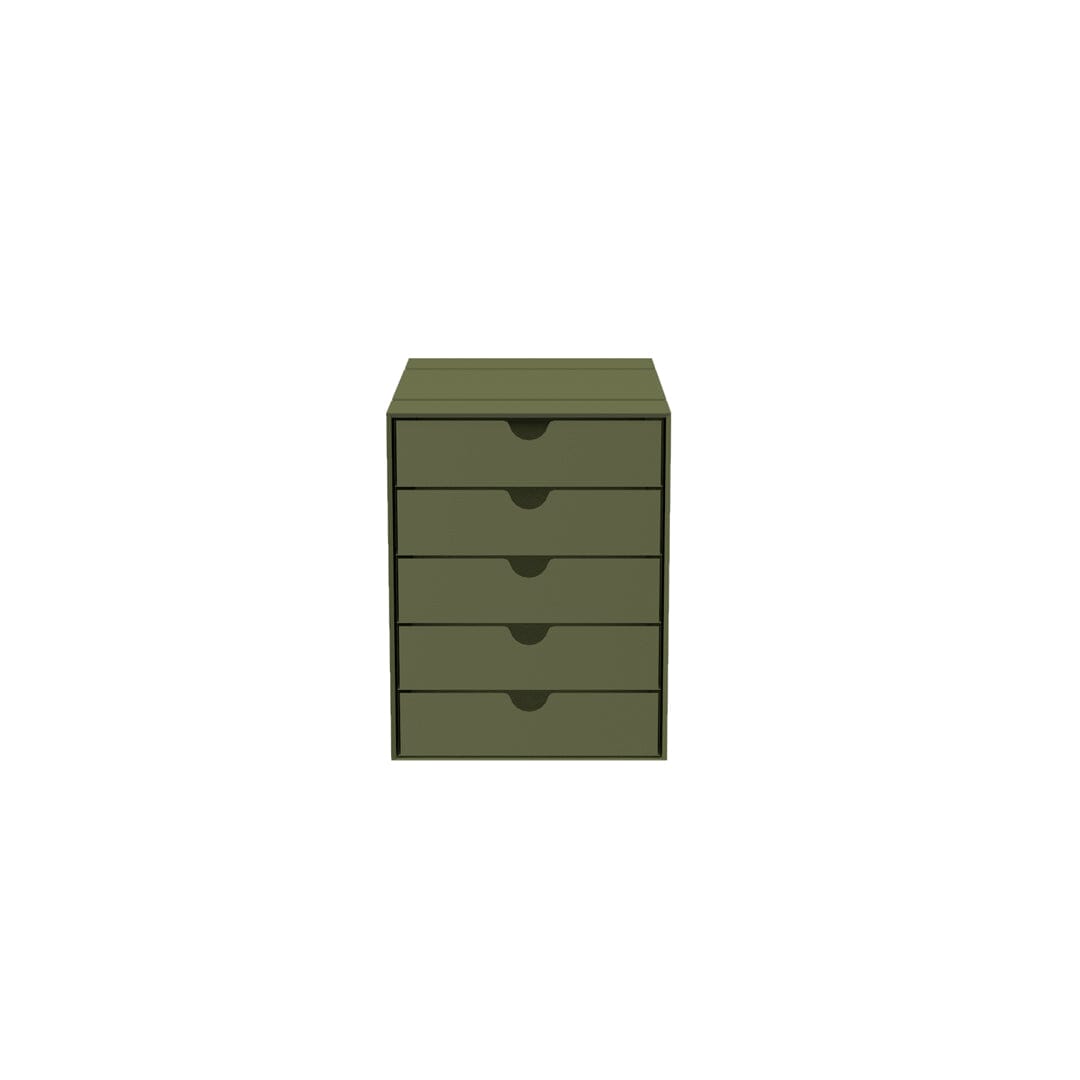 USM Inos organizing box set, 5 drawers storage USM Olive Green