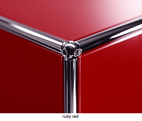 USM Haller Compact Desk Desks USM Ruby Red