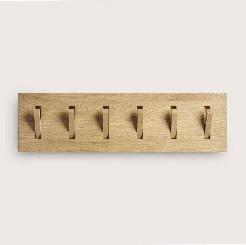 Utilitile Hooked storage Ethnicraft Oak 6 Hangers