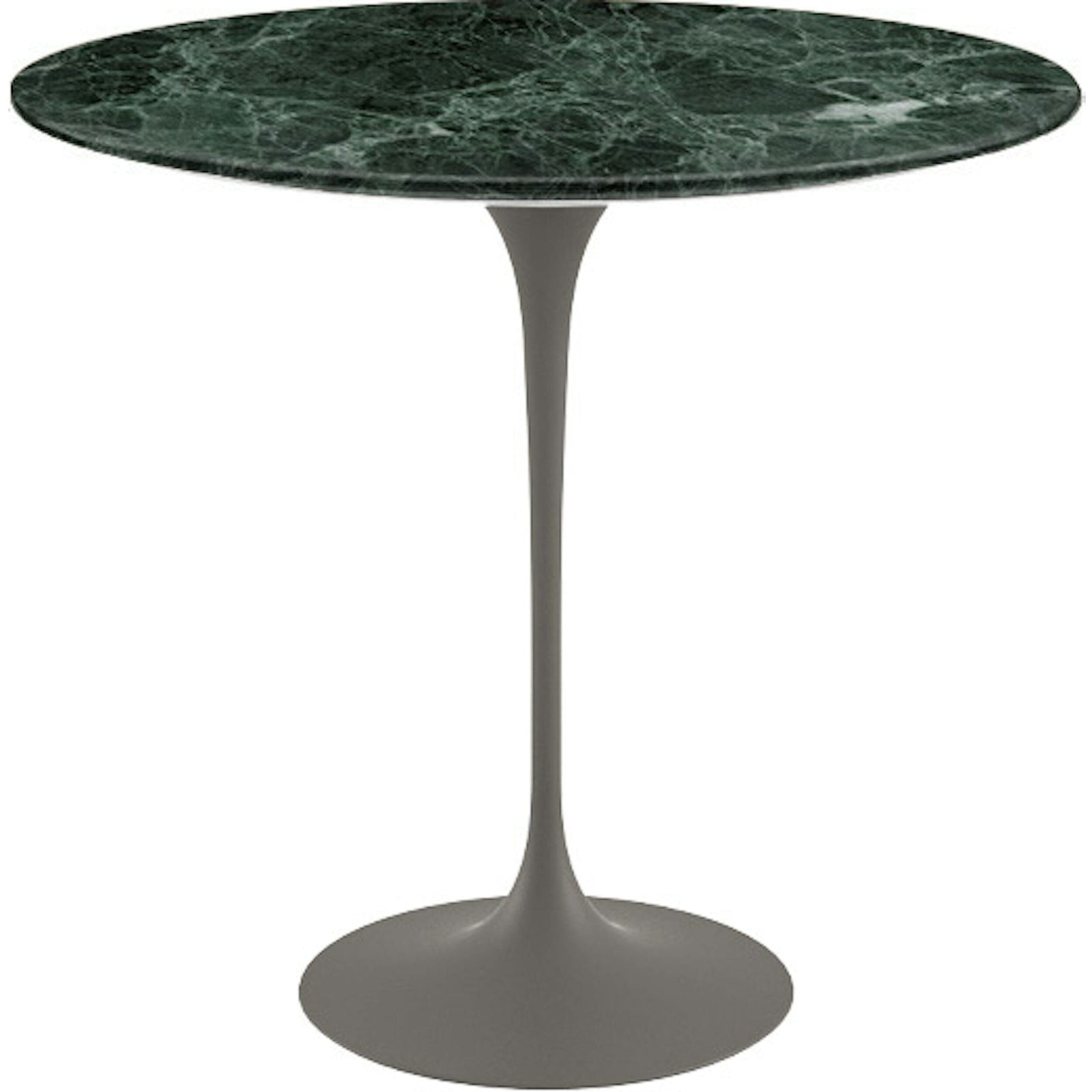 Saarinen Side Table - 22” Oval side/end table Knoll Grey Verde Alpi marble, Satin finish