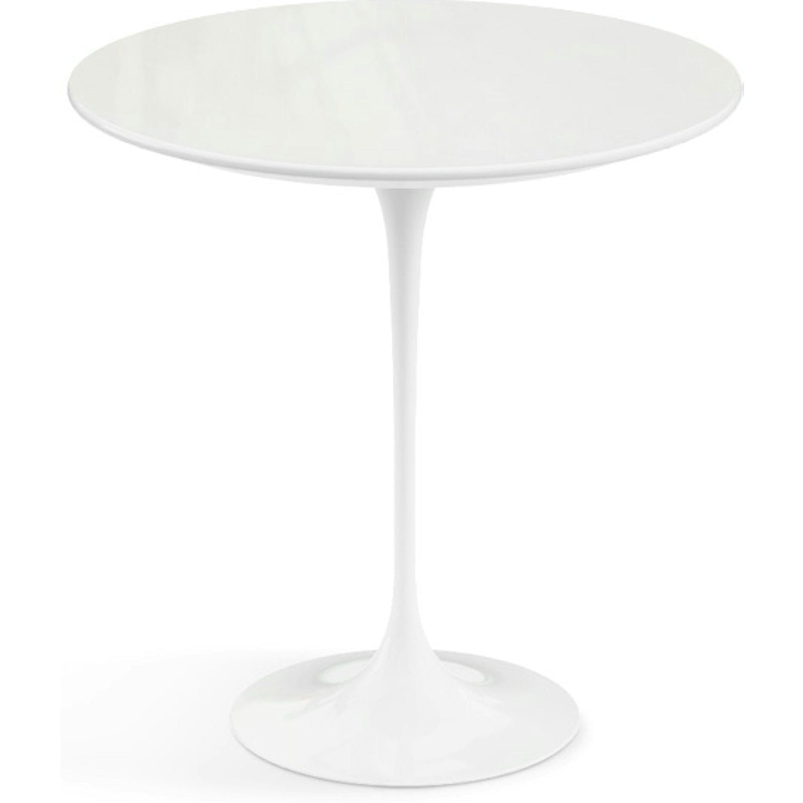 Saarinen Side Table - 20” Round side/end table Knoll White Vetro Bianco