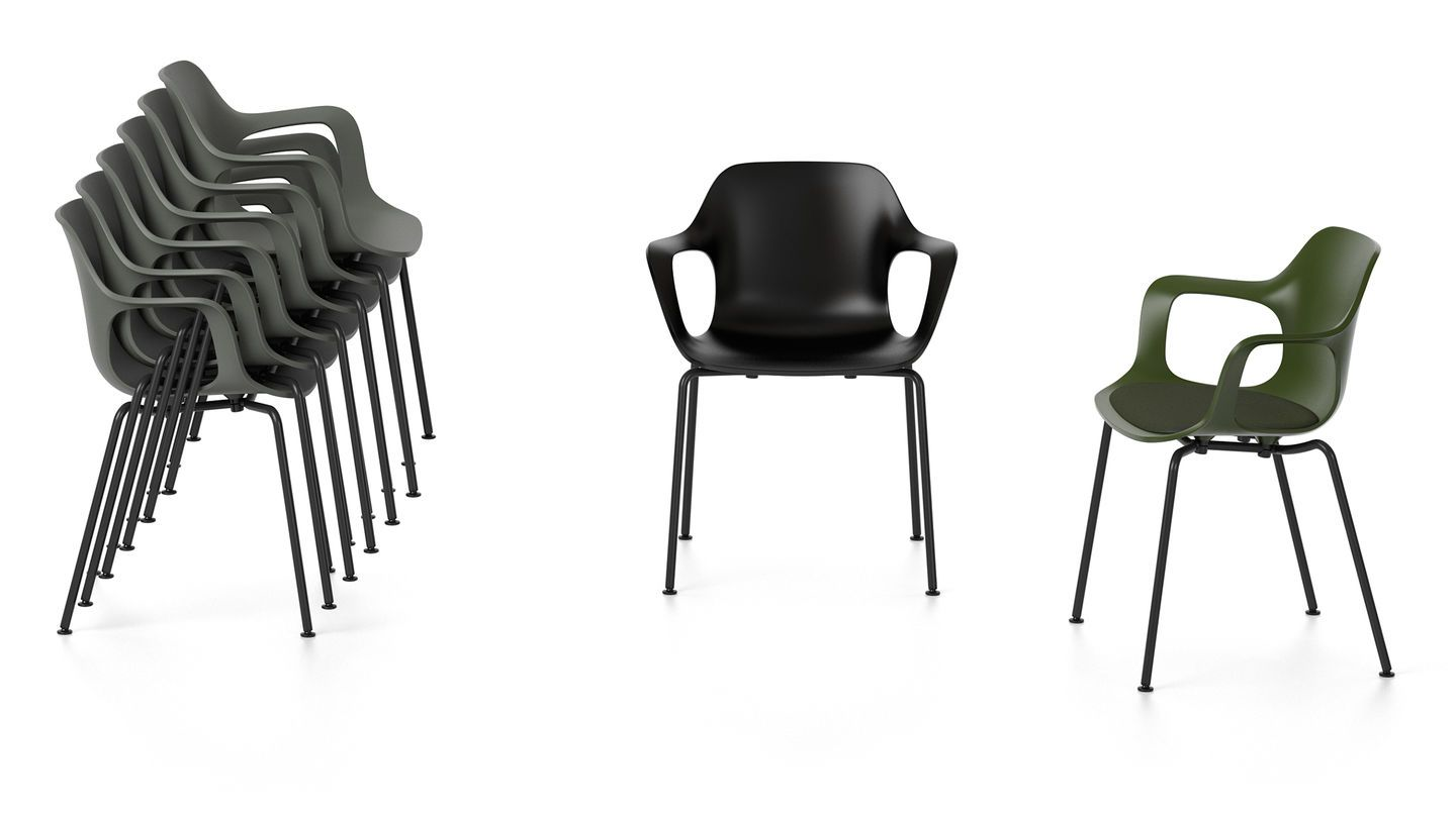 HAL RE Armchair Tube Stackable Side/Dining Vitra