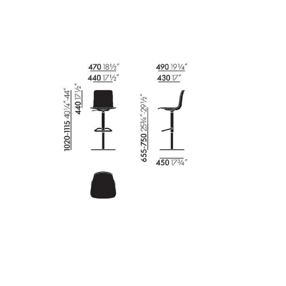 HAL RE Barstool bar seating Vitra