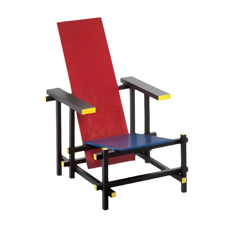 Miniatures Rood Blauwe Stoel Art Vitra