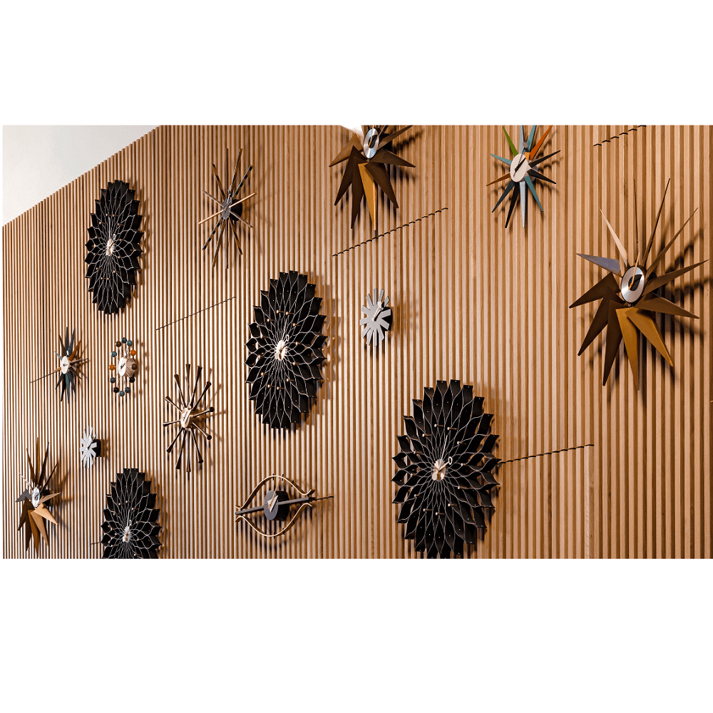 Nelson Ball Clock - Black / Brass Clocks Vitra