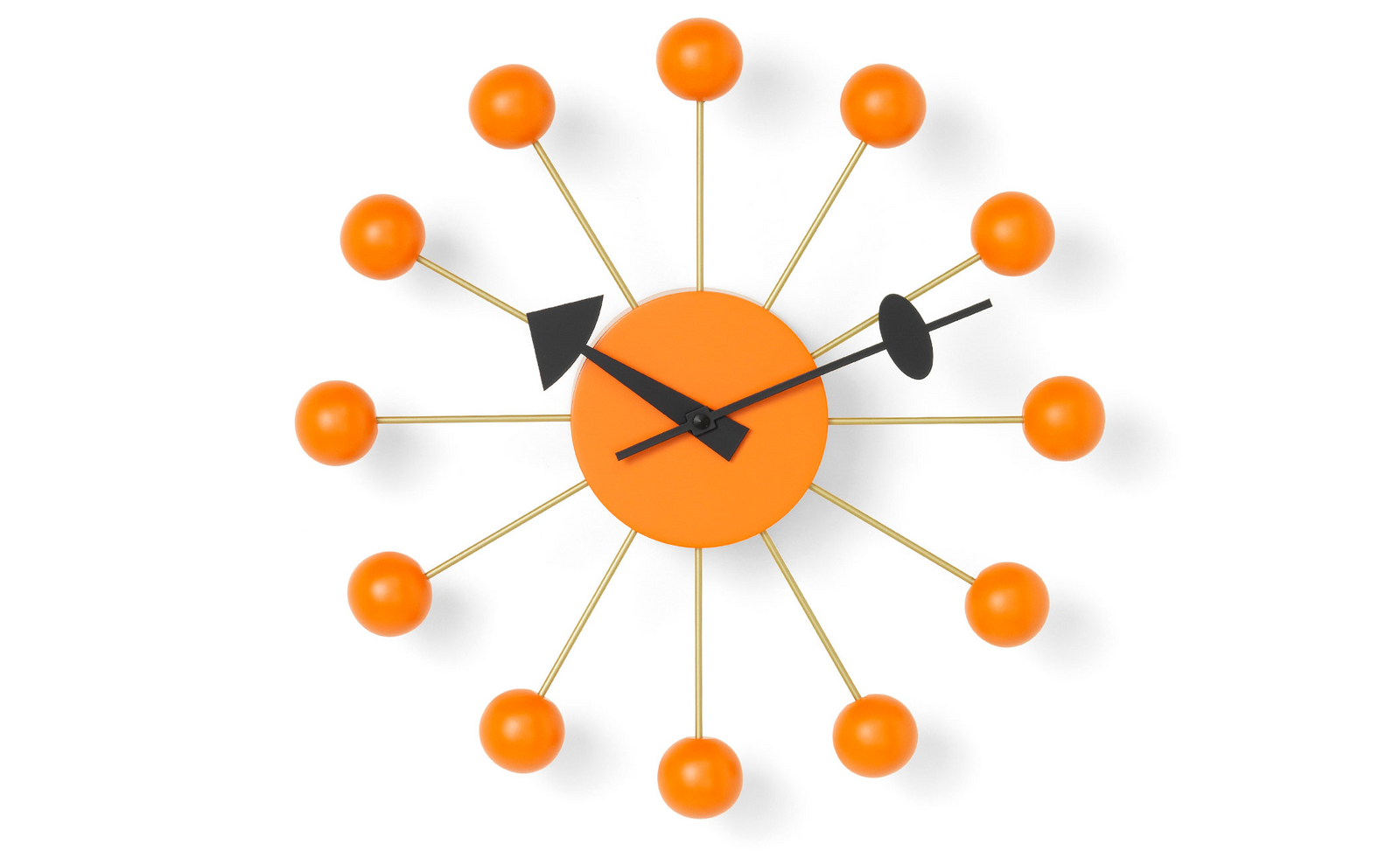 Nelson Ball Clock Orange Clocks Vitra