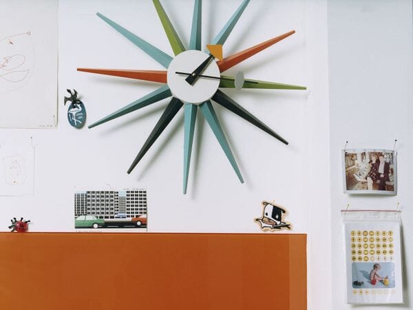 Nelson Sunburst Clock Multi-Color Clocks Vitra