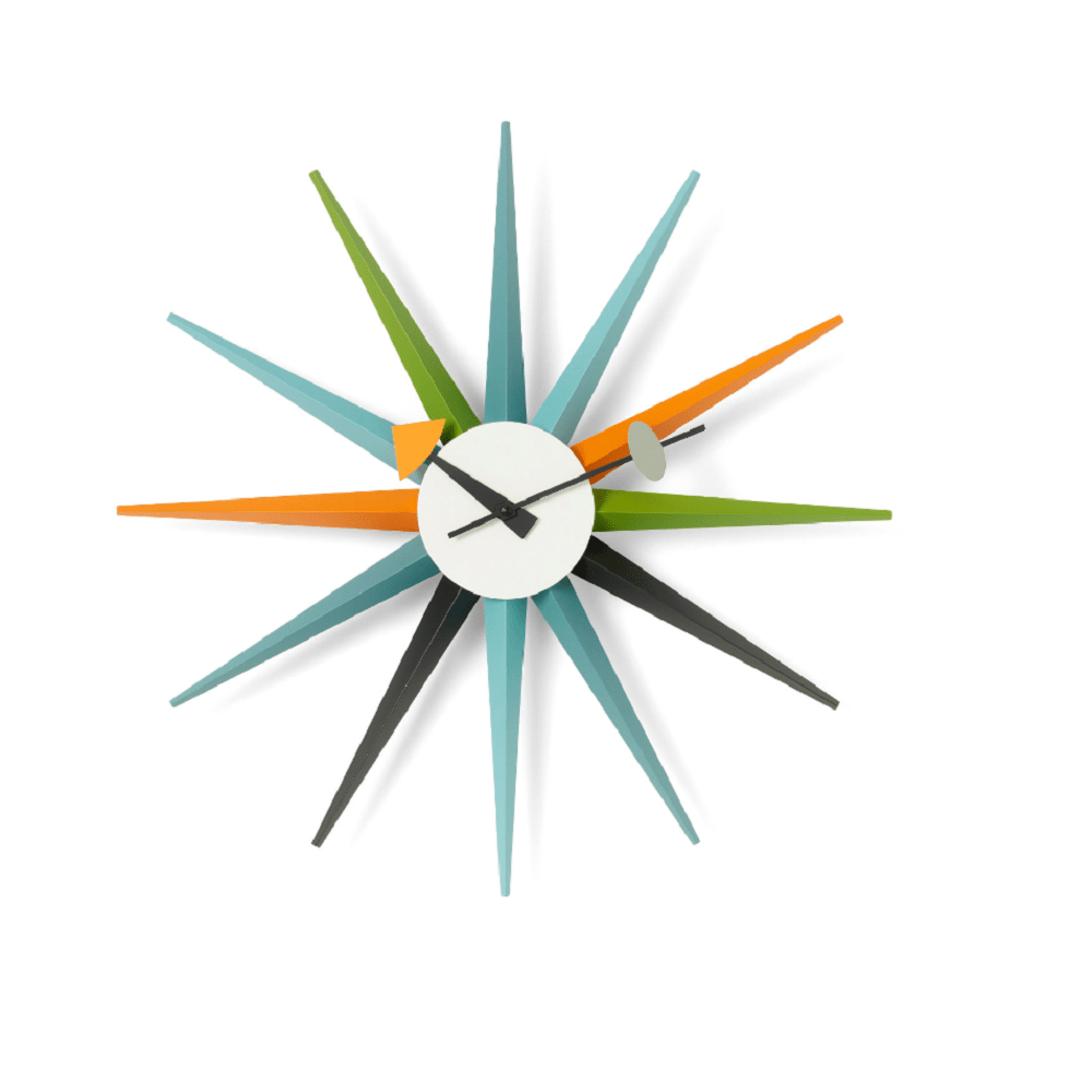 Nelson Sunburst Clock Multi-Color Clocks Vitra