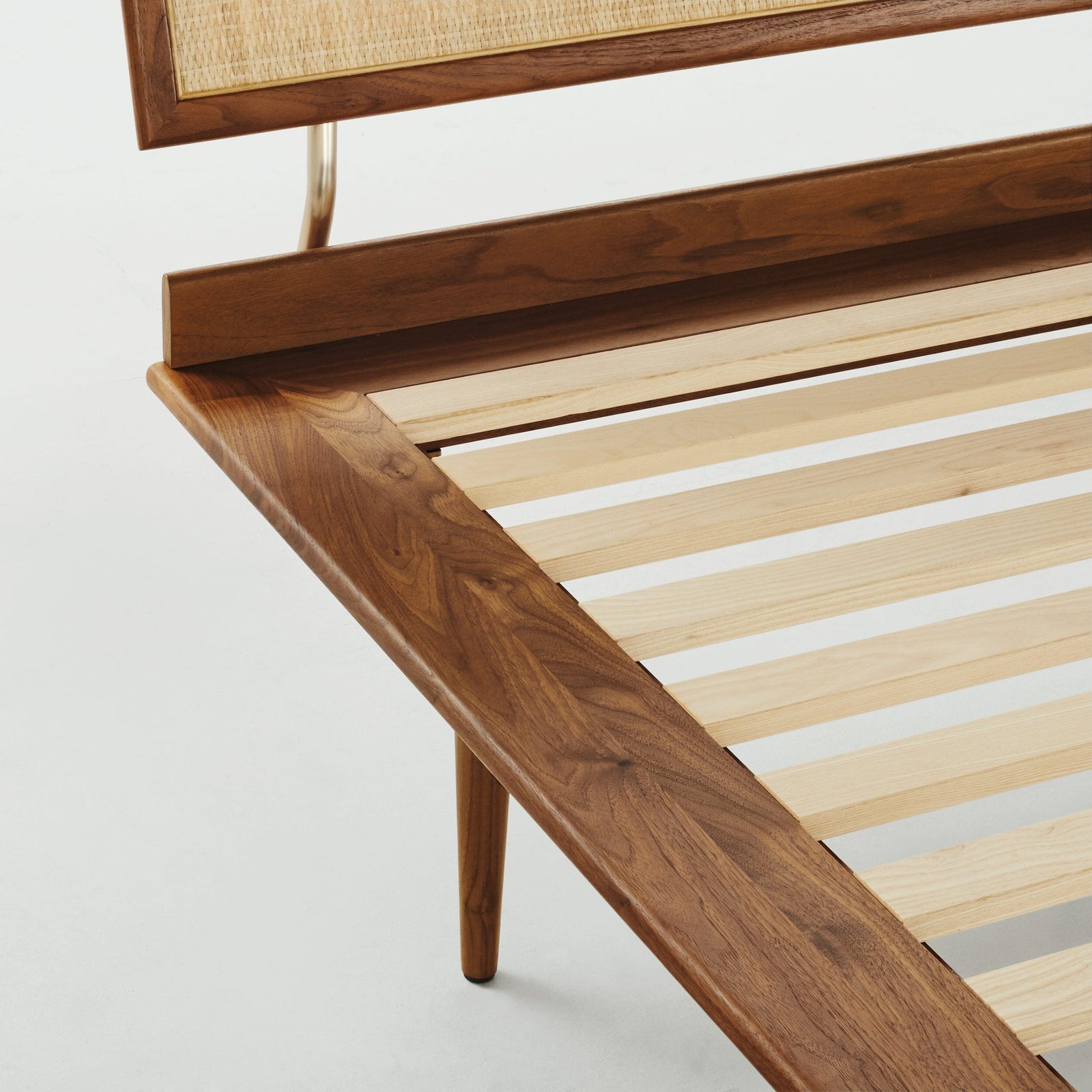 Nelson Thin Edge Bed - Wood Taper Legs Beds herman miller