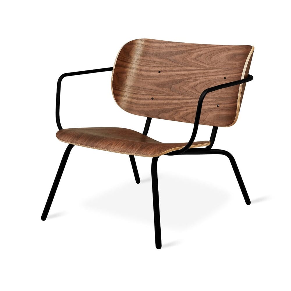 Bantam Lounge Chair lounge chair Gus Modern Walnut Black