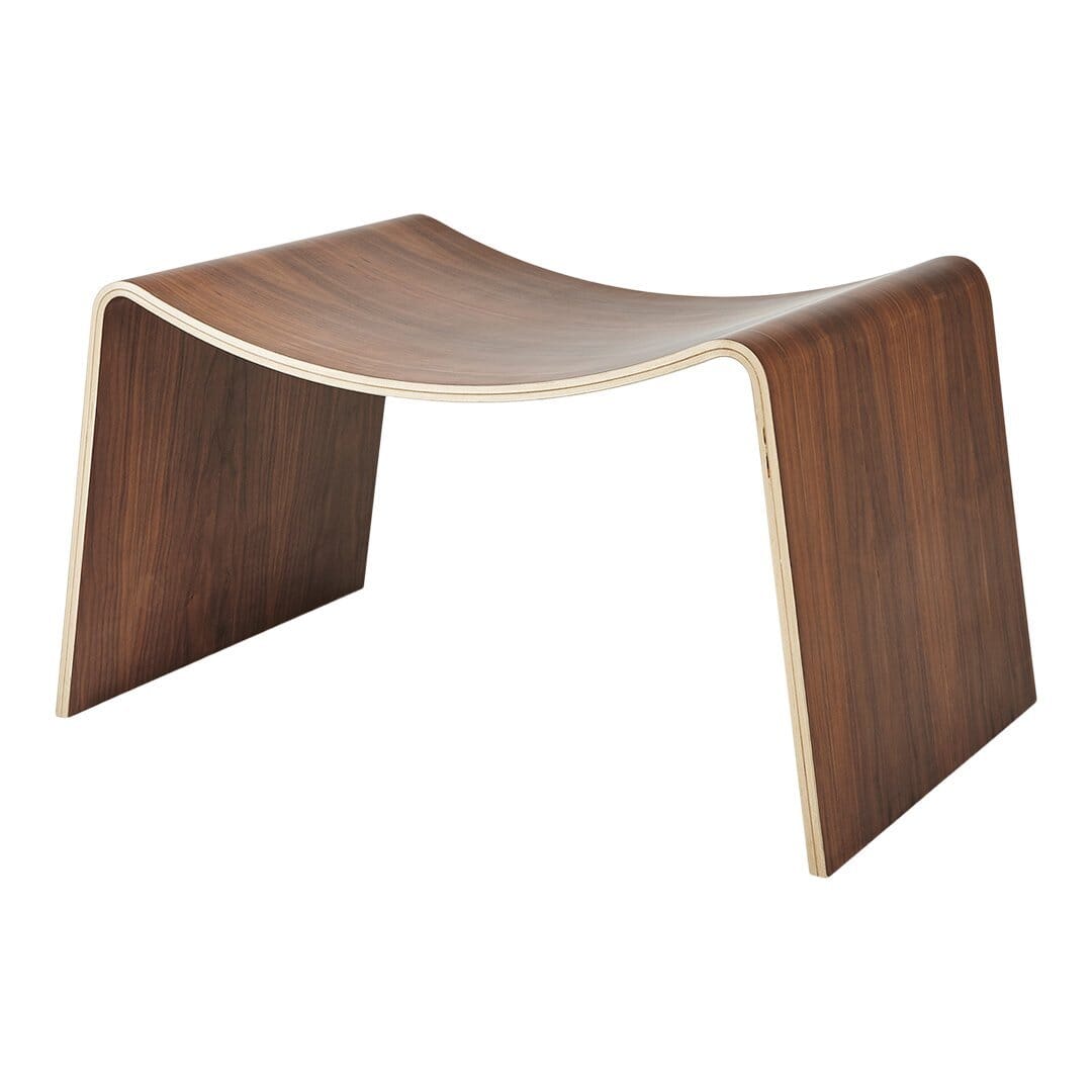 Wave Stool stool Gus Modern Walnut