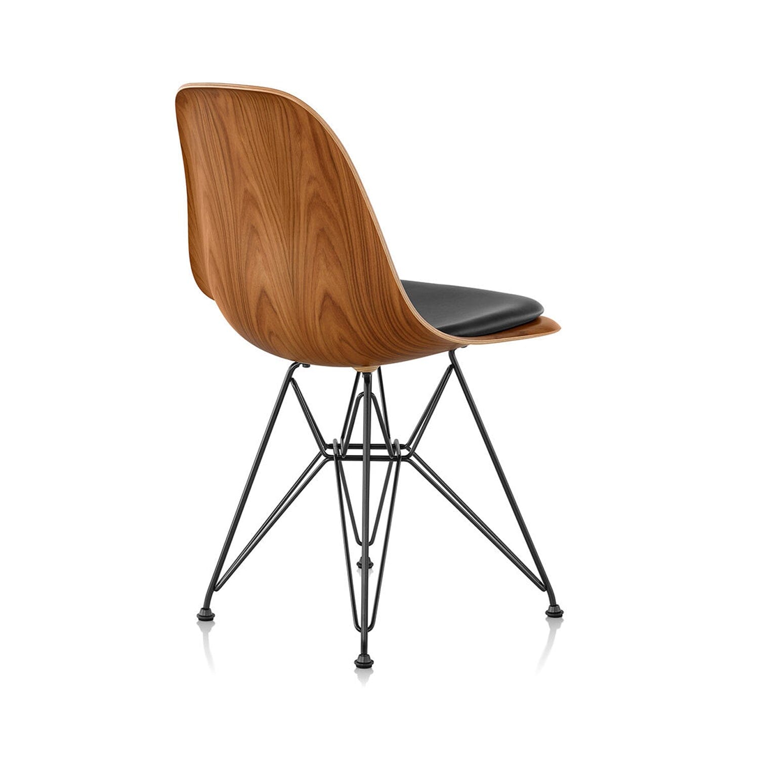 Eames Molded Wire Base Wood Side Chair with Seat Pad Side/Dining herman miller