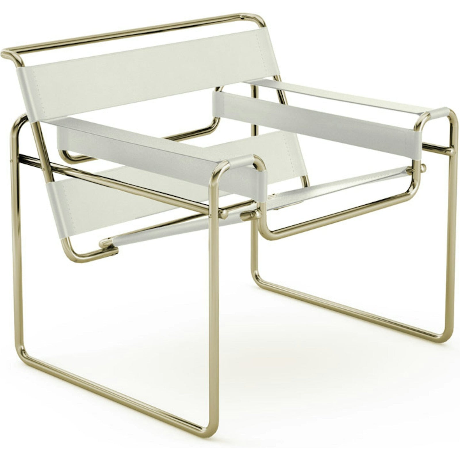 Wassily Chair lounge chair Knoll Belting Leather - Cream Gold