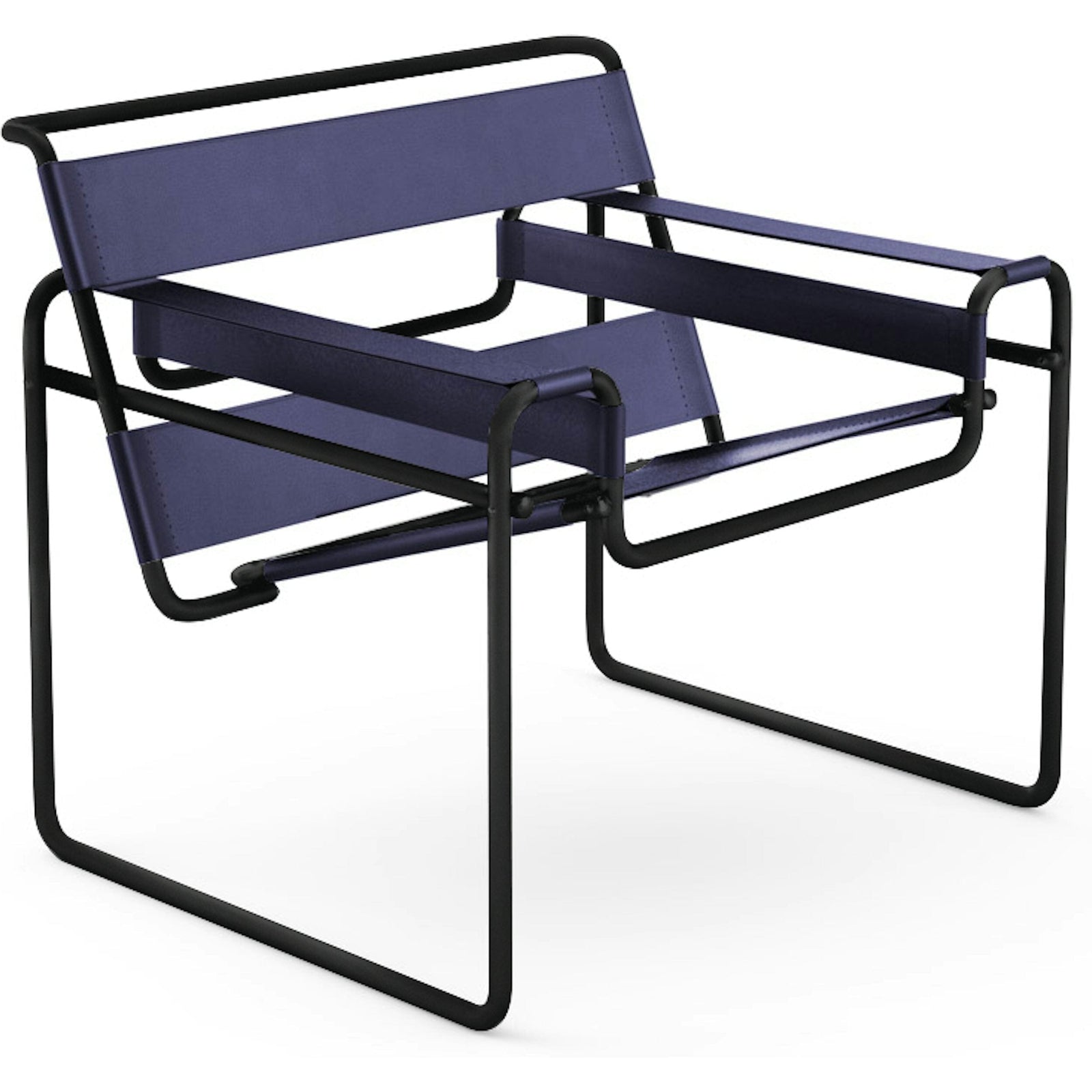 Wassily Chair lounge chair Knoll Belting Leather - Deep Purple Black