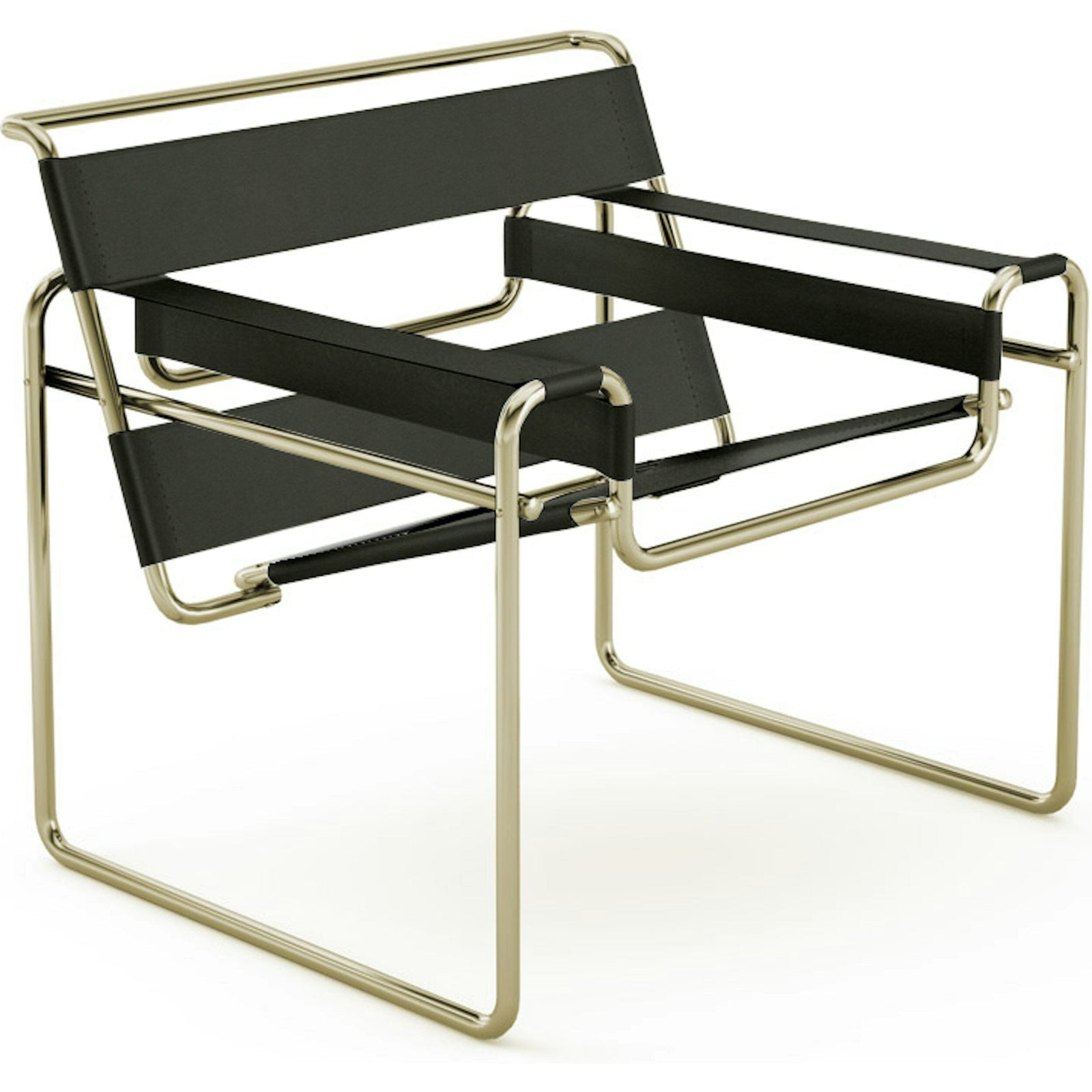 Wassily Chair lounge chair Knoll Belting Leather - Deep Green Gold