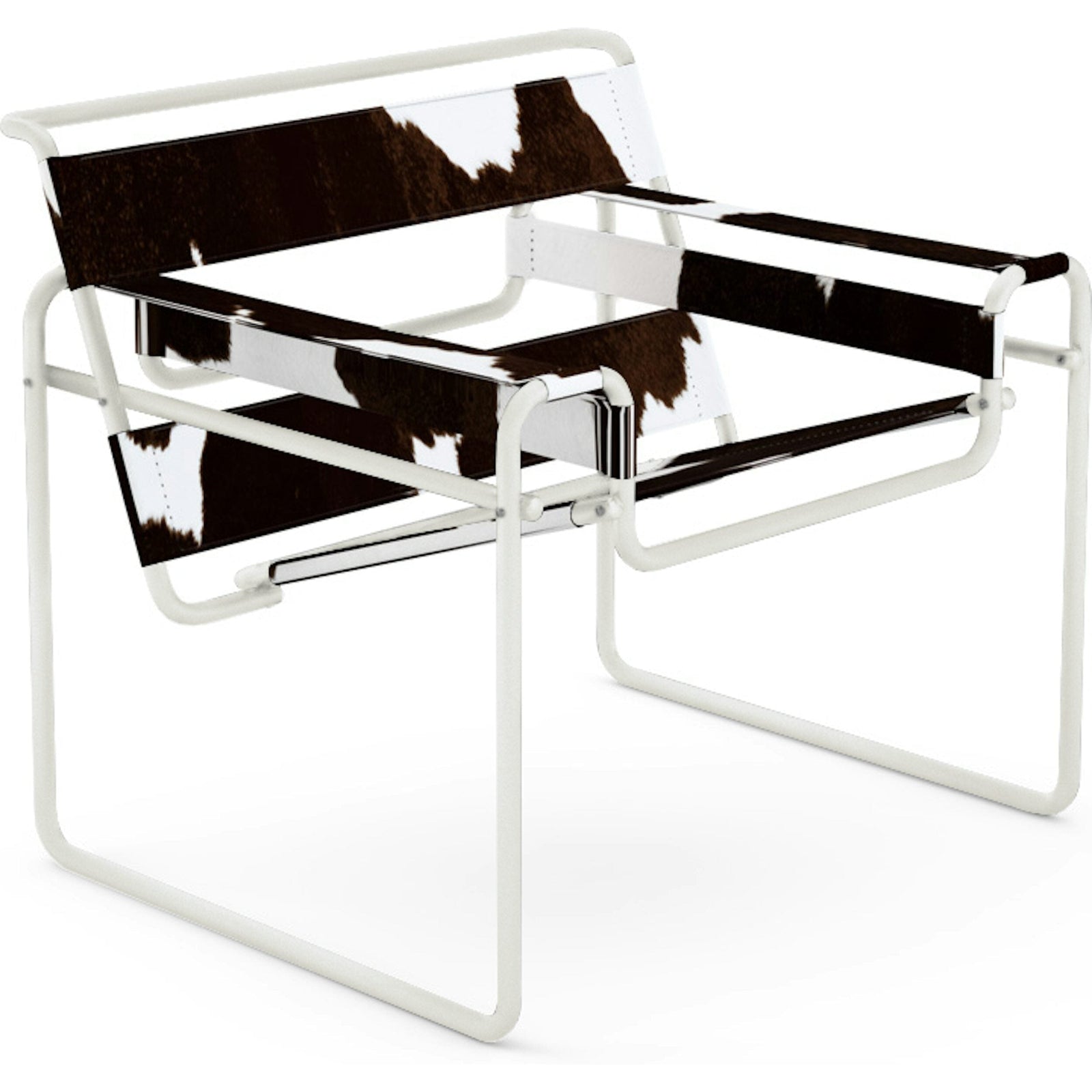 Wassily Chair lounge chair Knoll Haired Hide Tri-Color White