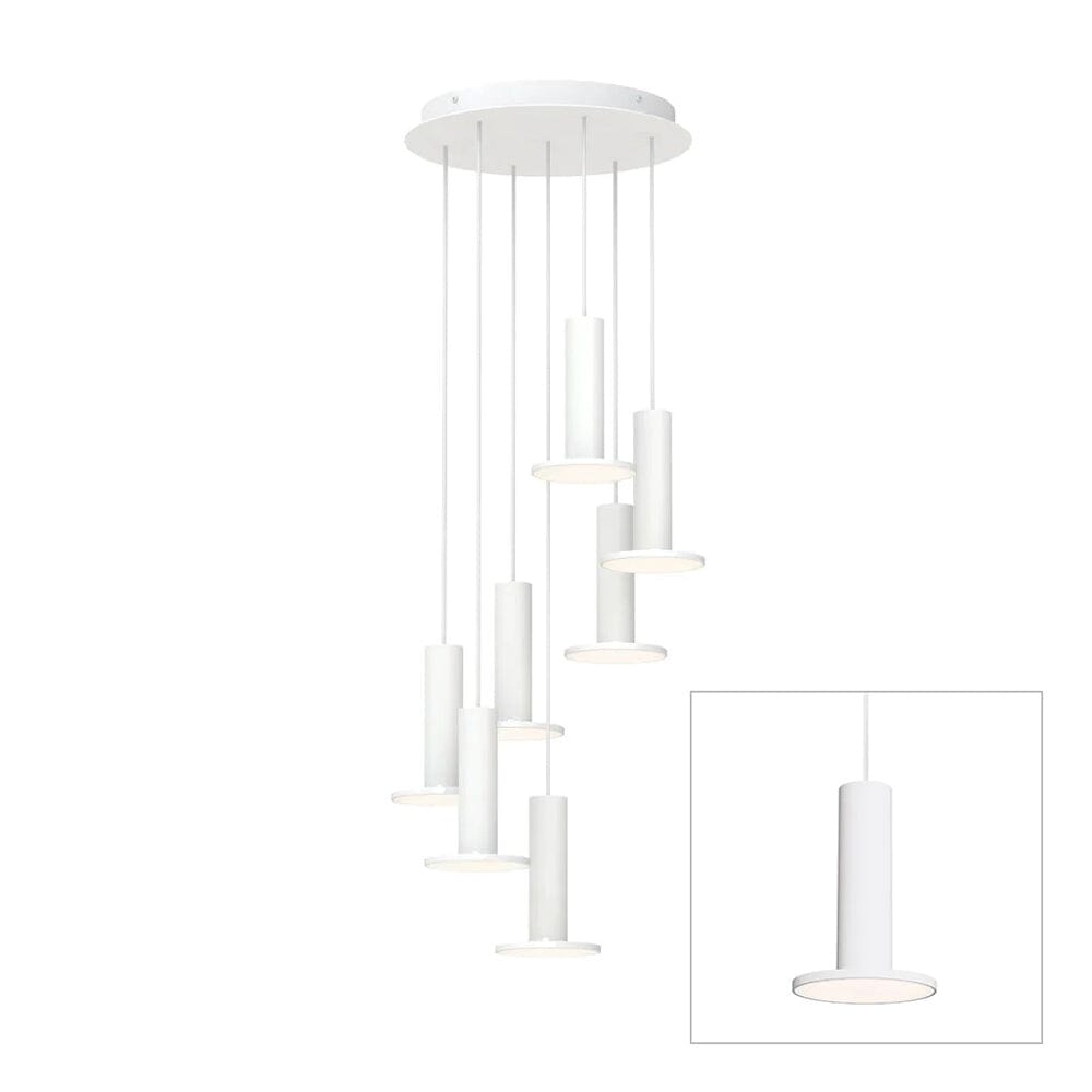 Cielo Plus Multi-Light LED Pendant hanging lamps Pablo Cielo chandelier 7 - White / White cord