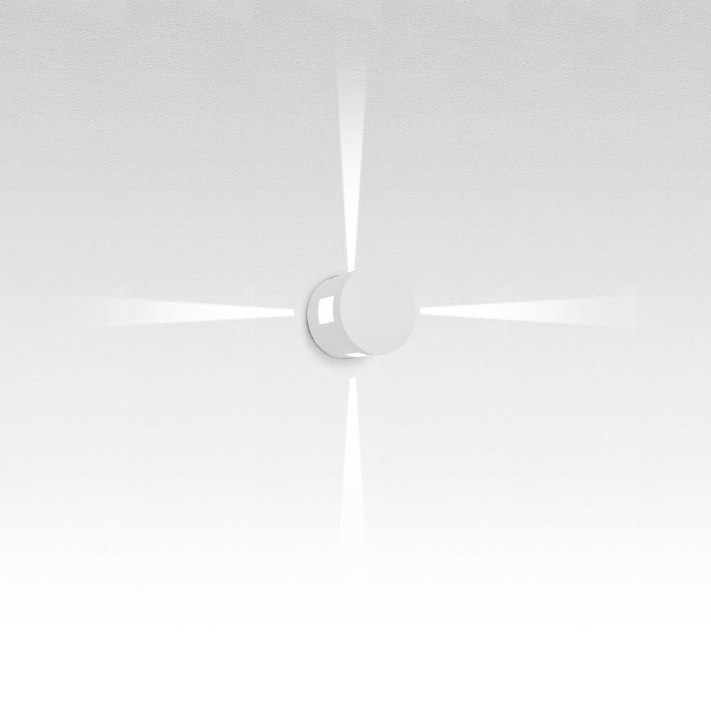 Effetto Round Outdoor Wall Light Wall Lights Artemide 4 Narrow Beams White