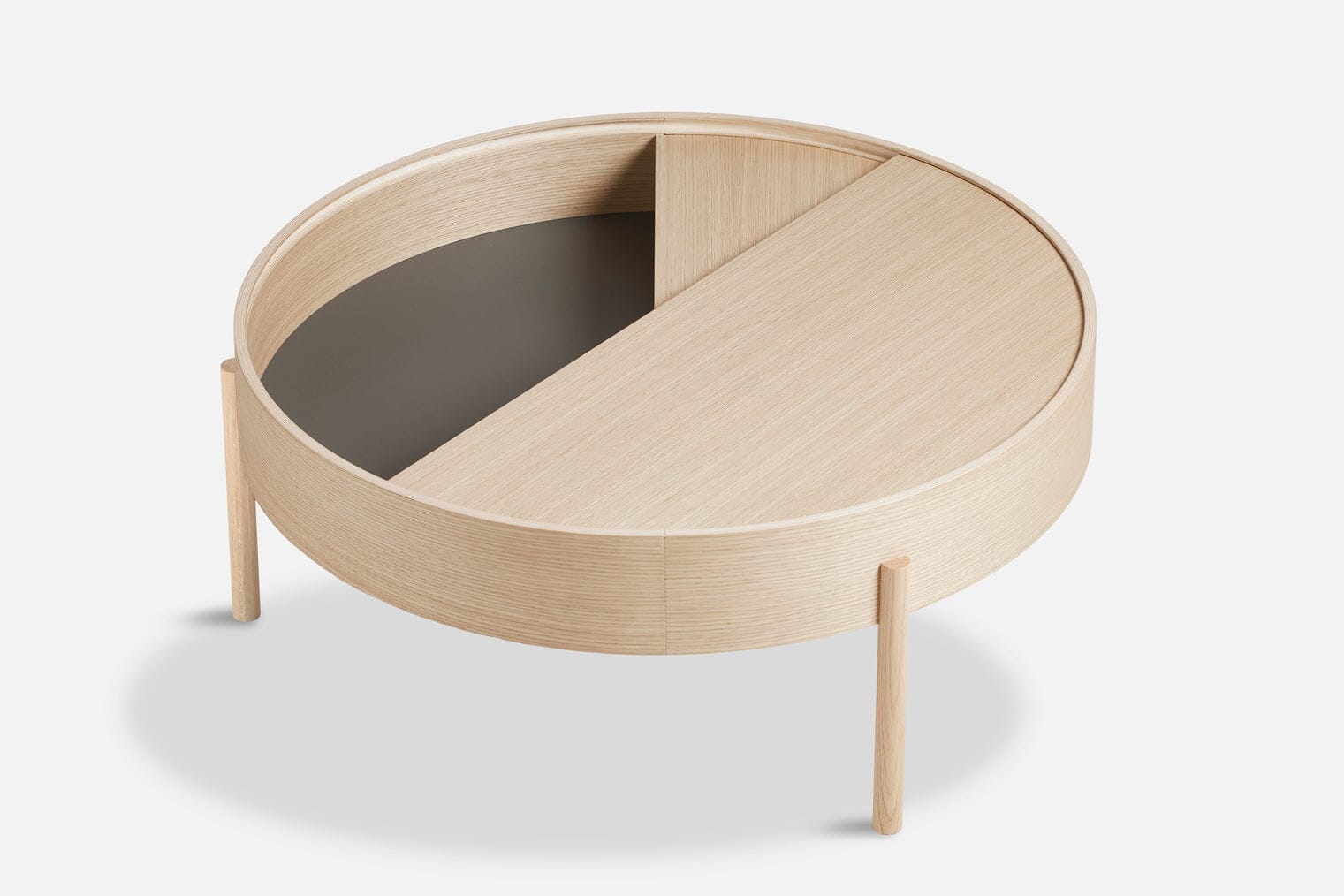 Arc Coffee Table Coffee table Woud Large White Pigmented Ash