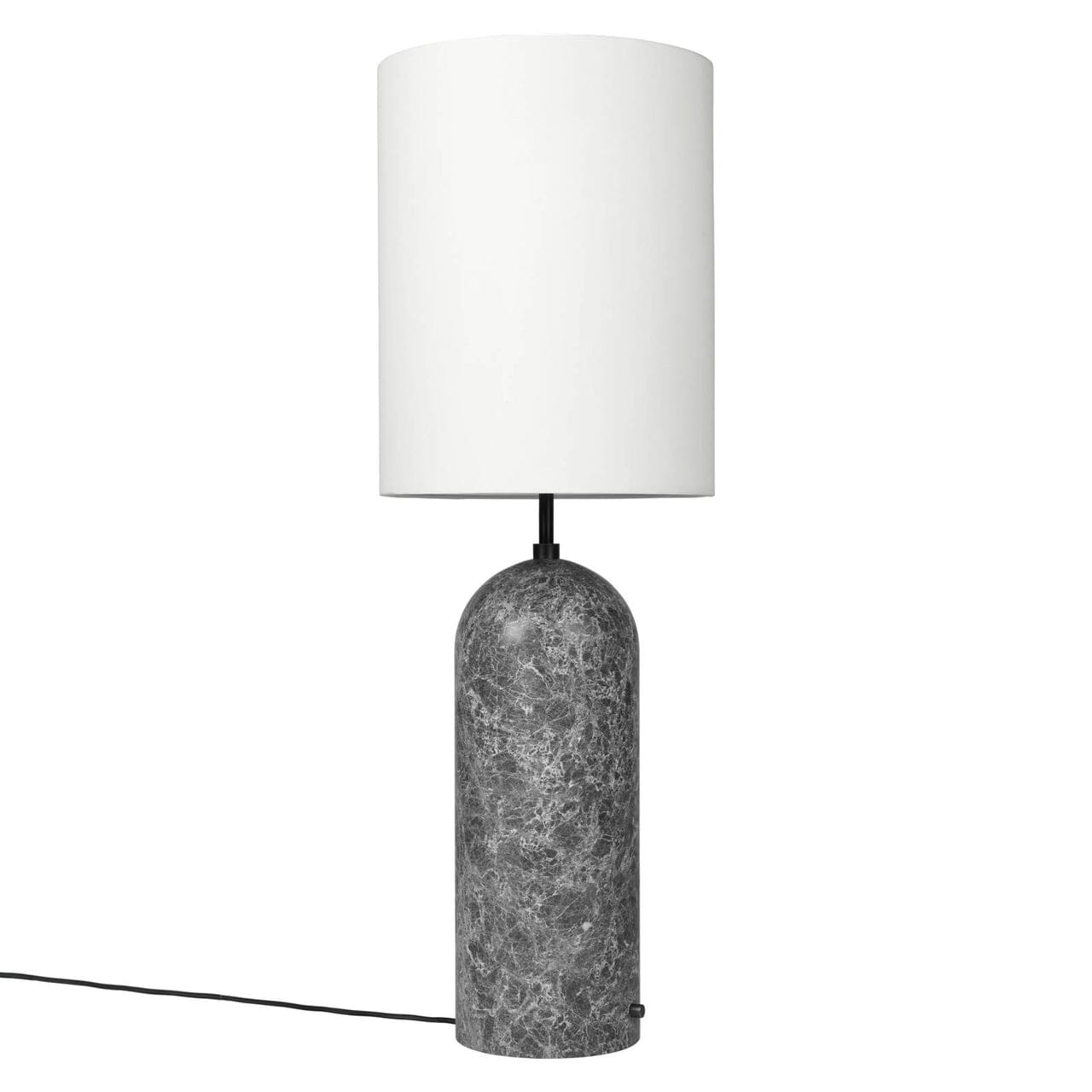 Gravity Floor Lamp - XL High Floor Lamps Gubi White shade Grey Marble