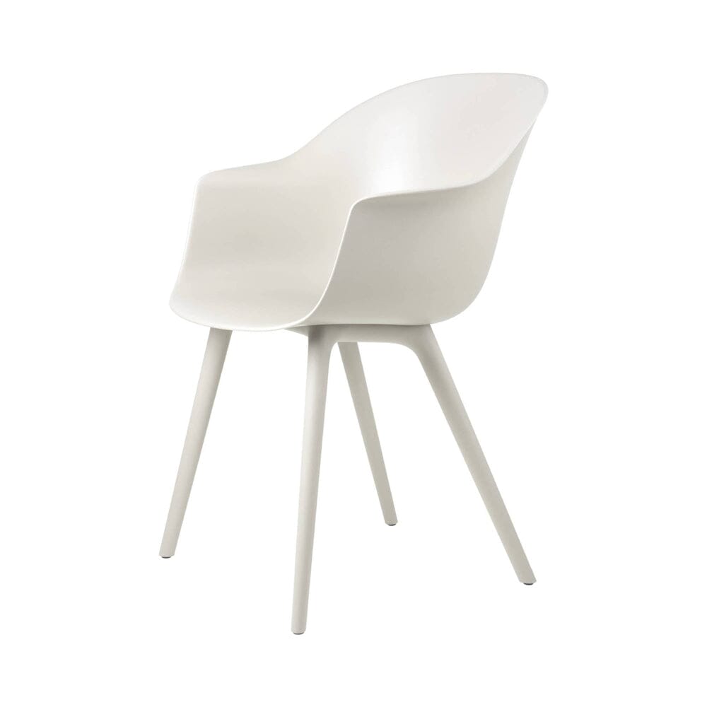 Bat Plastic Base Dining Chair Chairs Gubi Alabaster White Plastic