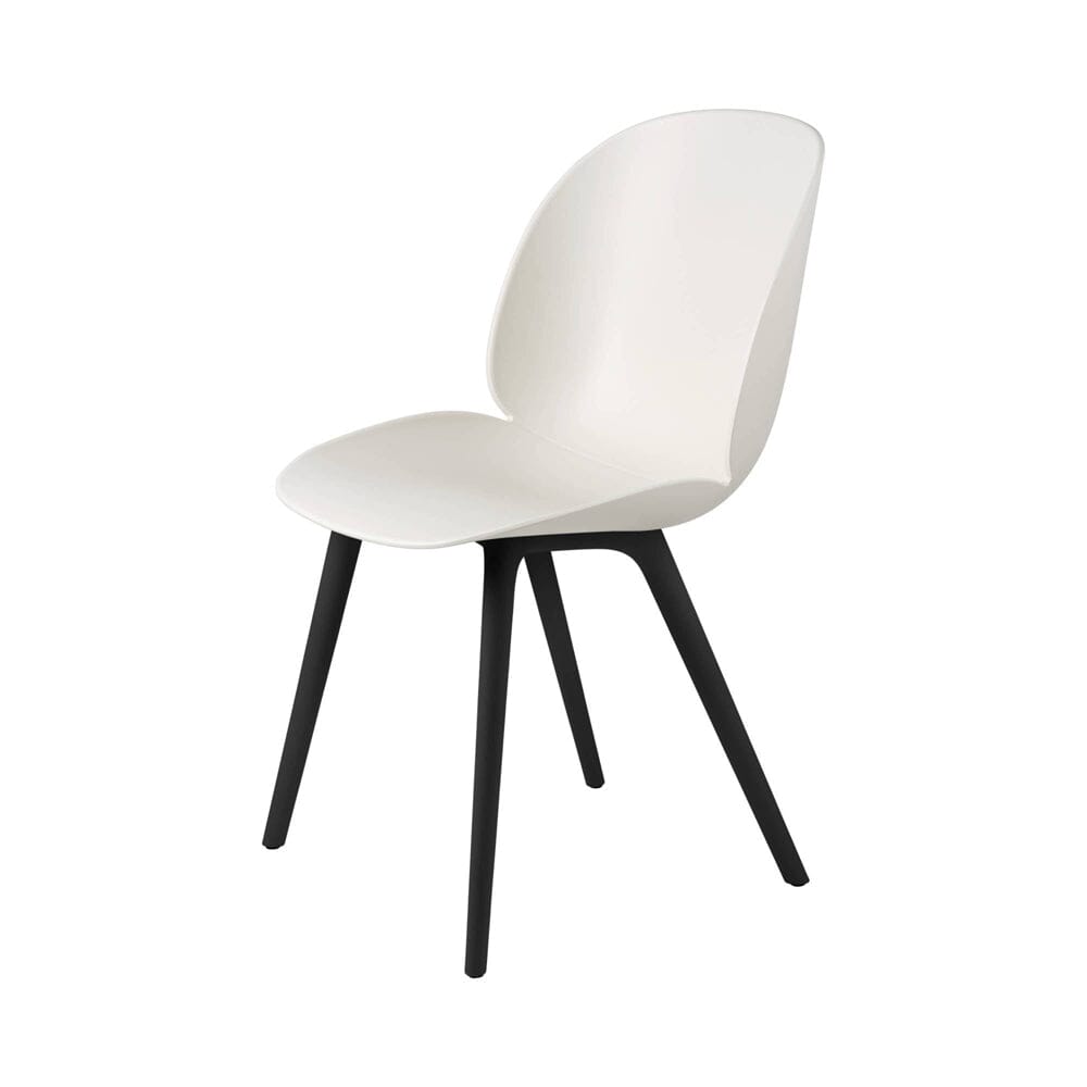 Beetle Black Plastic Base Dining Chair Chairs Gubi Alabaster White