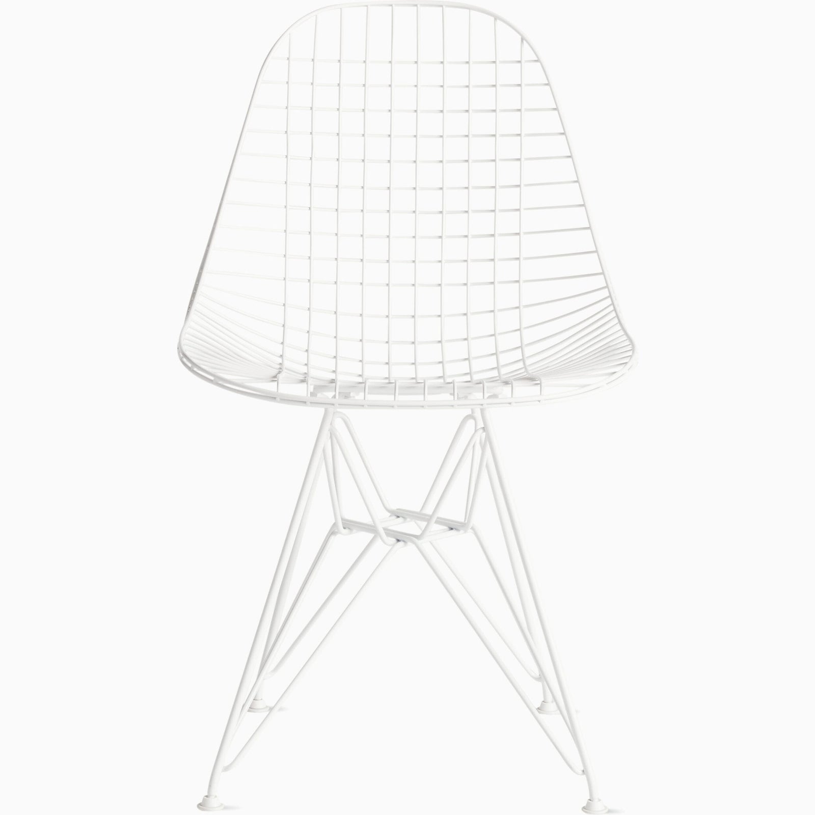 Eames Wire Chair Side/Dining herman miller White Standard Glides