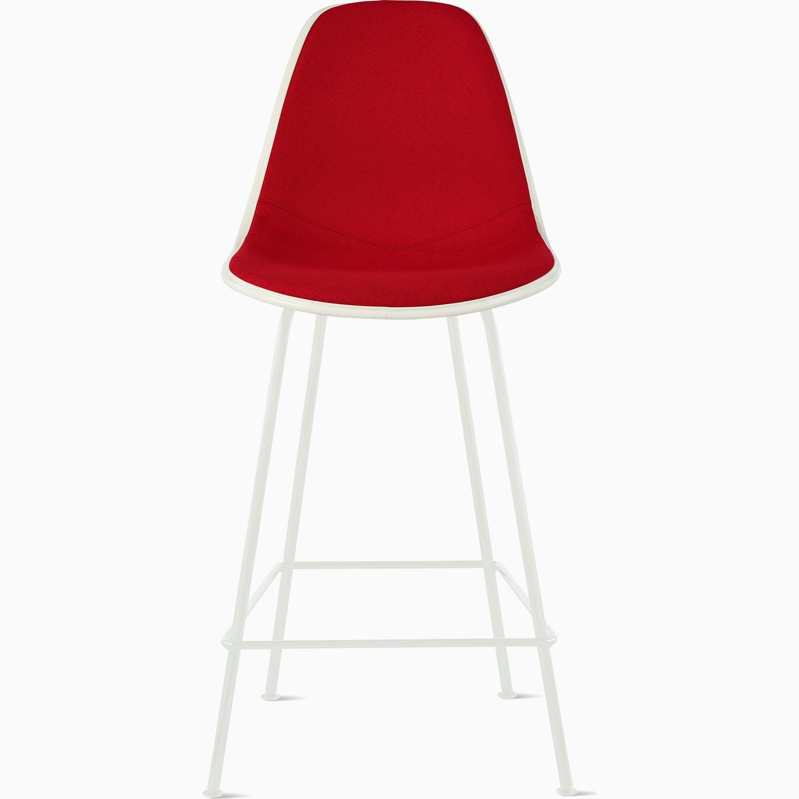 Eames Molded Plastic Upholstered Counter Stool Stools herman miller