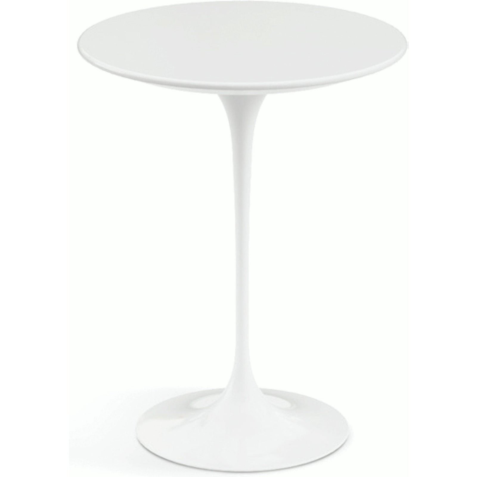 Saarinen Side Table - 16" Round side/end table Knoll White White laminate, Satin finish