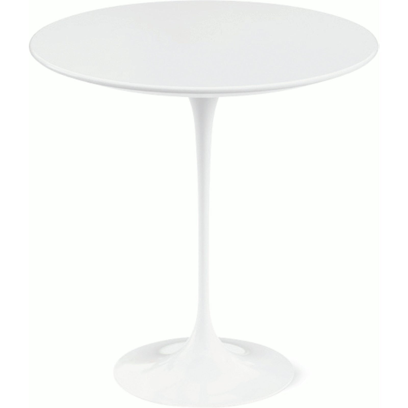 Saarinen Side Table - 20” Round side/end table Knoll White White laminate, Satin finish