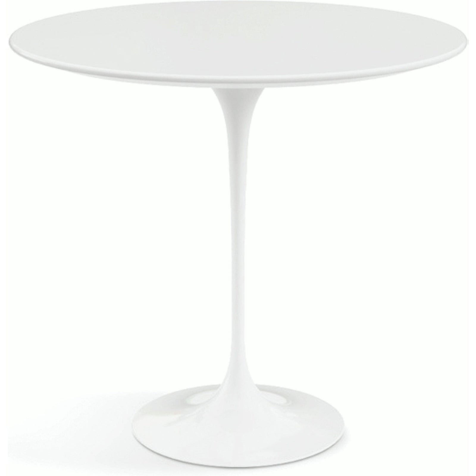 Saarinen Side Table - 22” Oval side/end table Knoll White White laminate, Satin finish