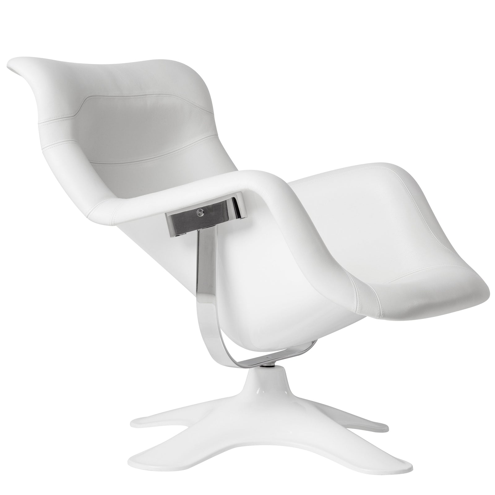 Karuselli Lounge Chair & Ottoman lounge chair Artek No Ottoman Leather Upholstery White