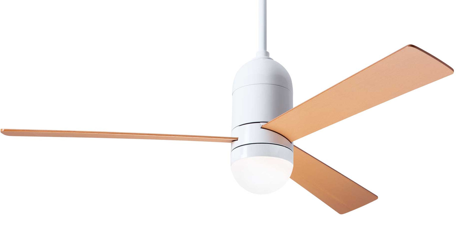 Cirrus DC Ceiling Fan Ceiling Fans Modern Fan Co Gloss White Maple Wall Control With 17w LED