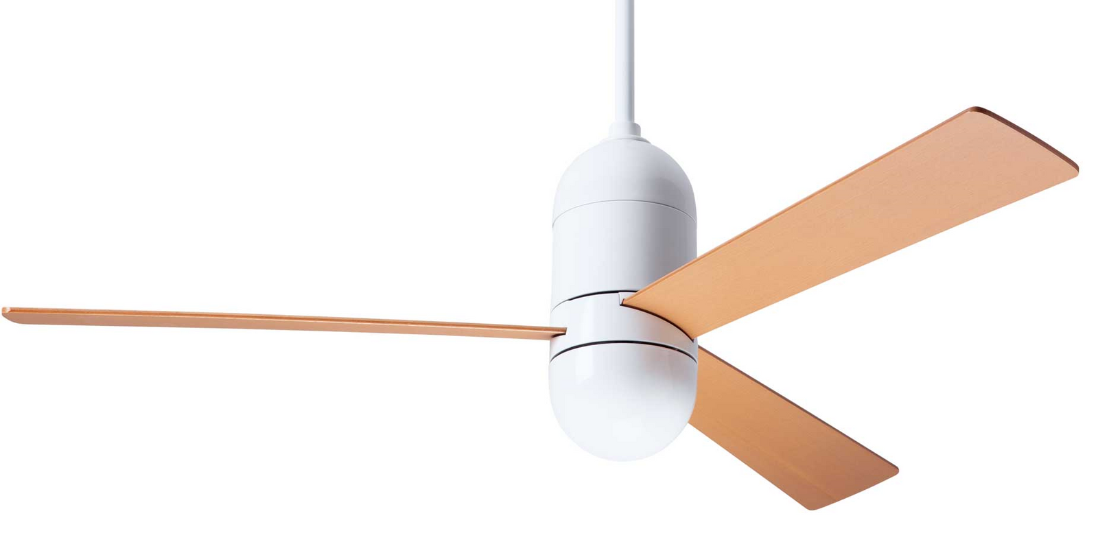 Cirrus DC Ceiling Fan Ceiling Fans Modern Fan Co Gloss White Maple Wall Control Without Light