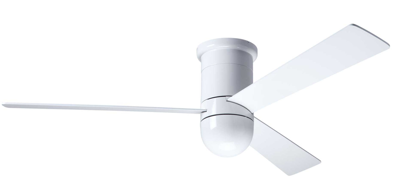 Cirrus Flush DC Ceiling Fan Ceiling Fans Modern Fan Co Gloss White White Wall Control Without Light