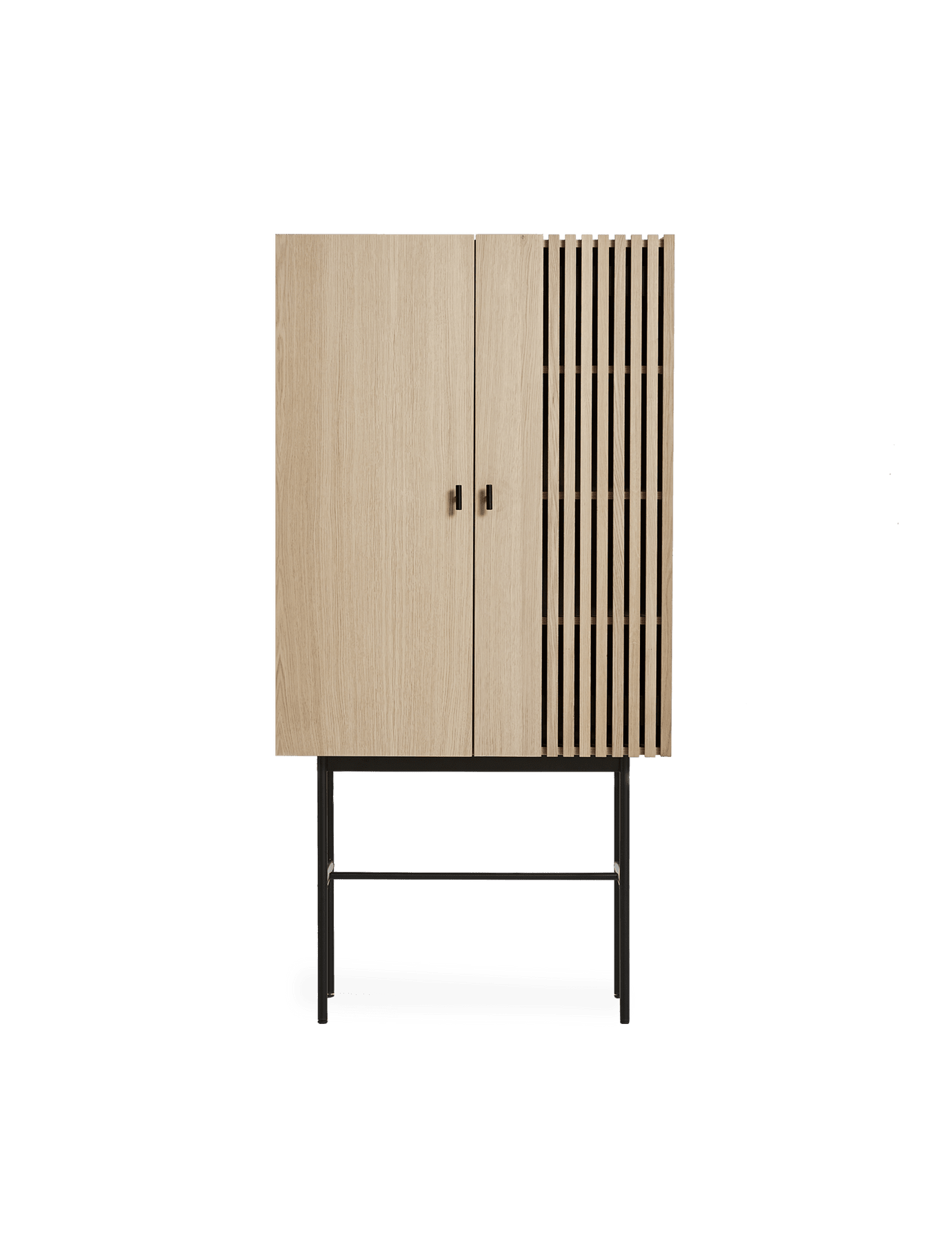 Array Highboard storage Woud White pigmented oak