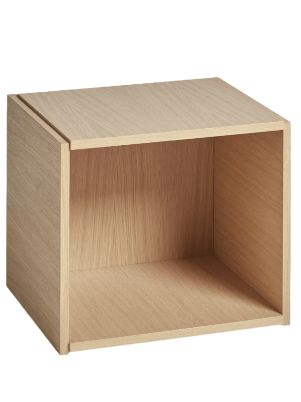 Bricks Cube storage Woud Cube (Open) White Pigmented Oak