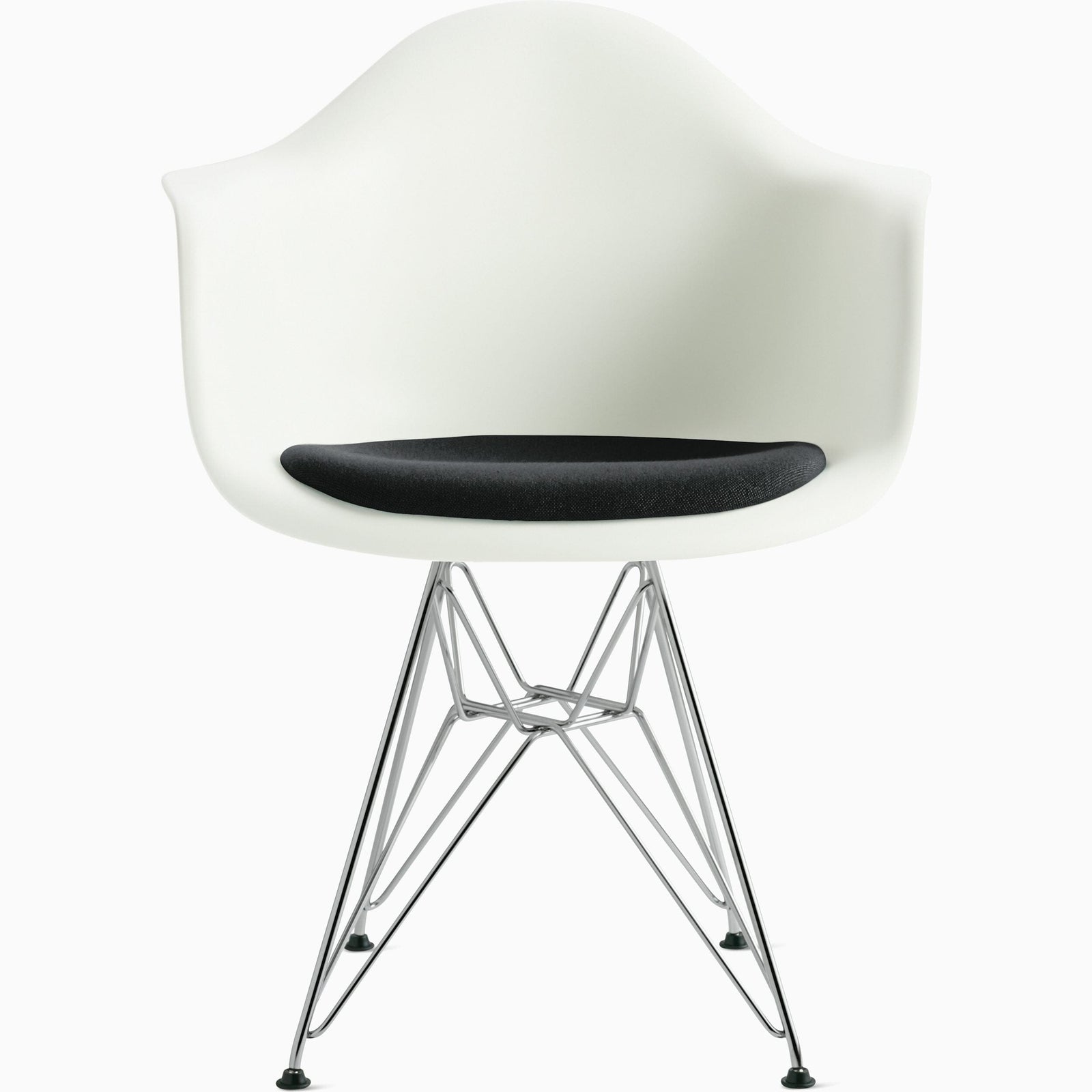 Eames Molded Wire Base Armchair With Seat Pad Armchair herman miller