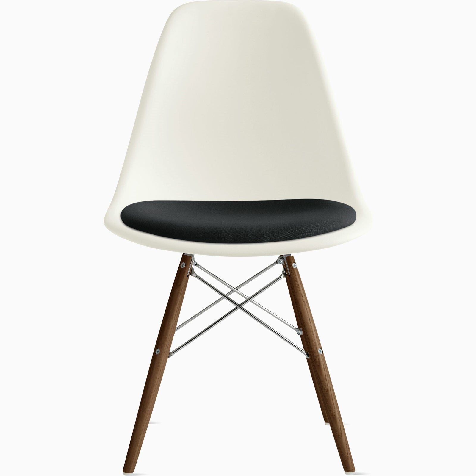 Eames Molded Dowel Base Side Chair with Seat Pad Side/Dining herman miller