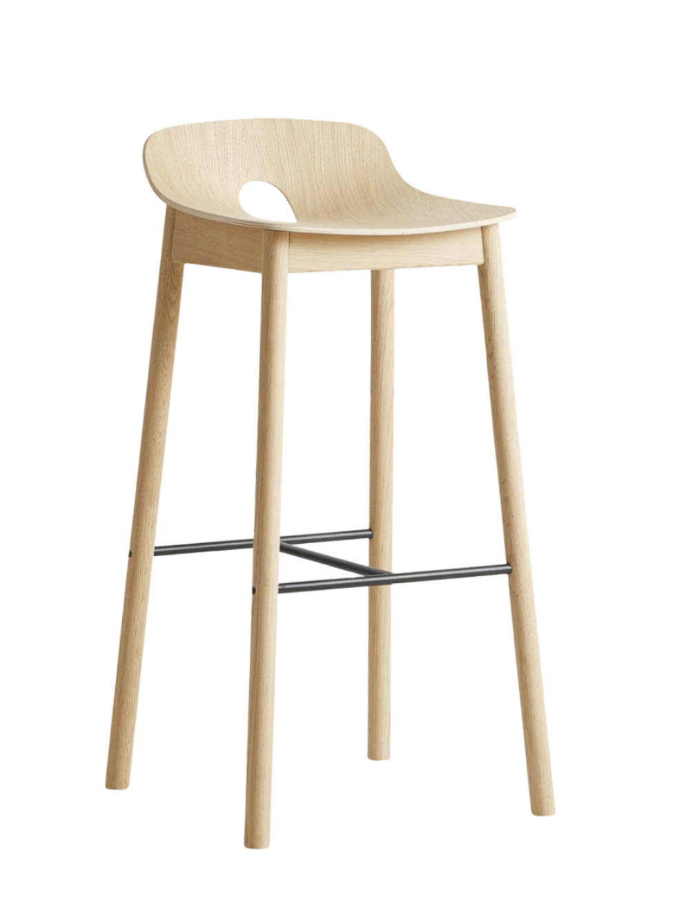 Mono Bar Stool stool Woud White Pigmented Oak