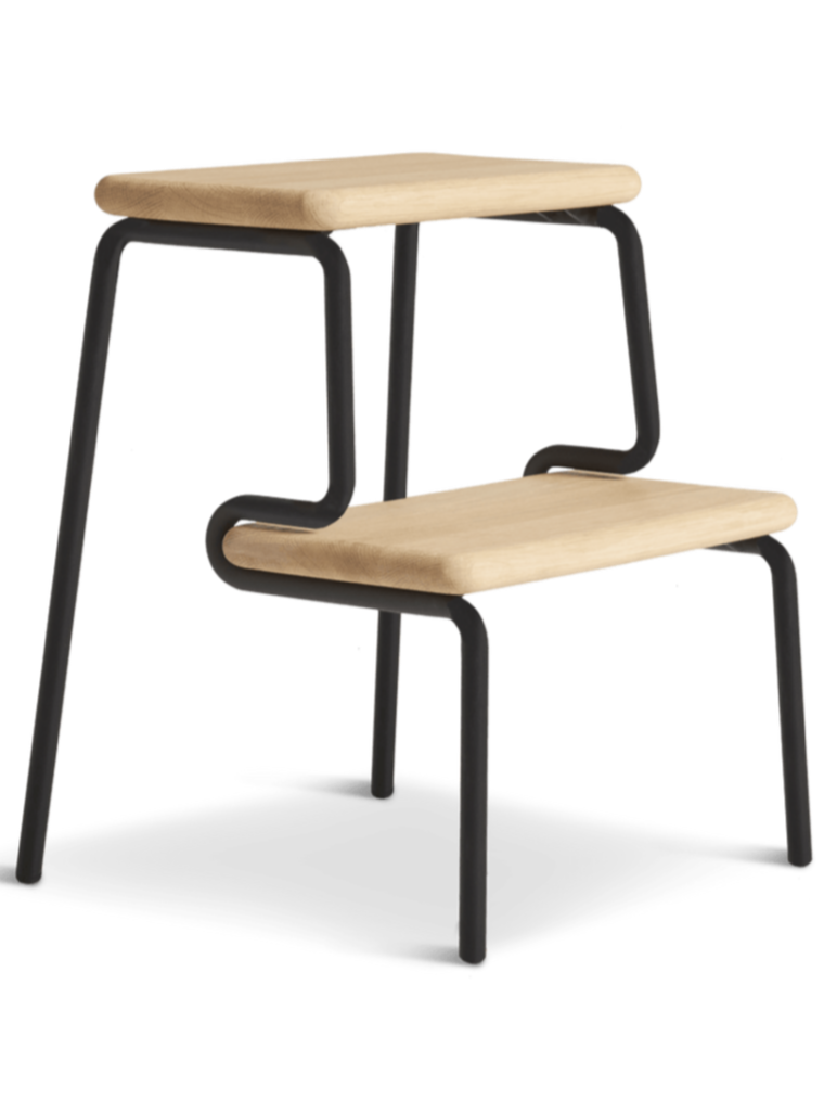 Slalom Step Stool counter stool Woud White Pigmented Oak