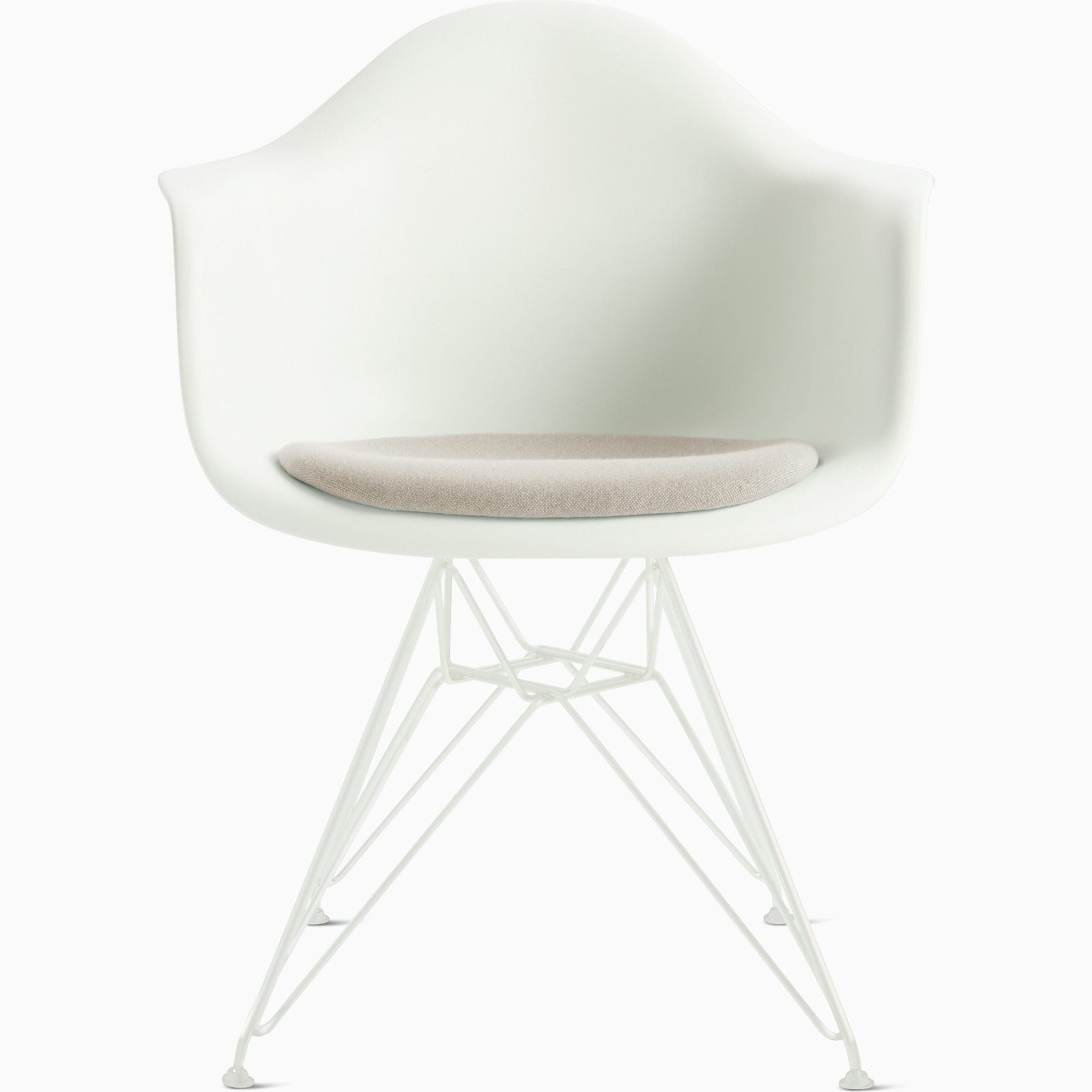 Eames Molded Wire Base Armchair With Seat Pad Armchair herman miller