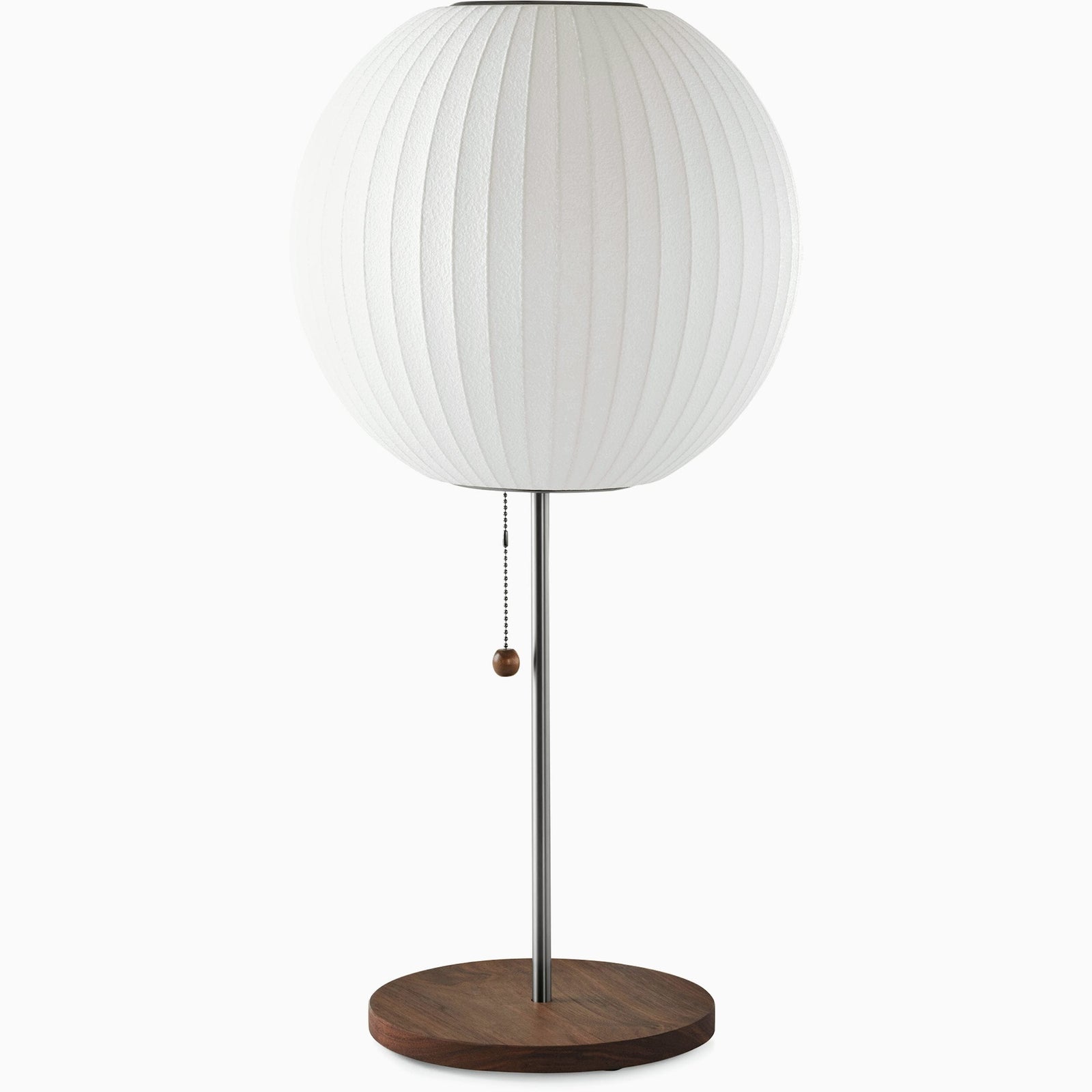 Nelson Ball Lotus Table Lamp Table Lamps herman miller Walnut