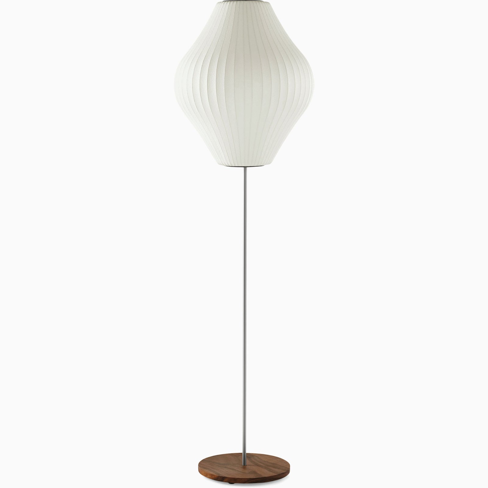 Nelson Pear Lotus Floor Lamp Floor Lamps herman miller Medium Walnut